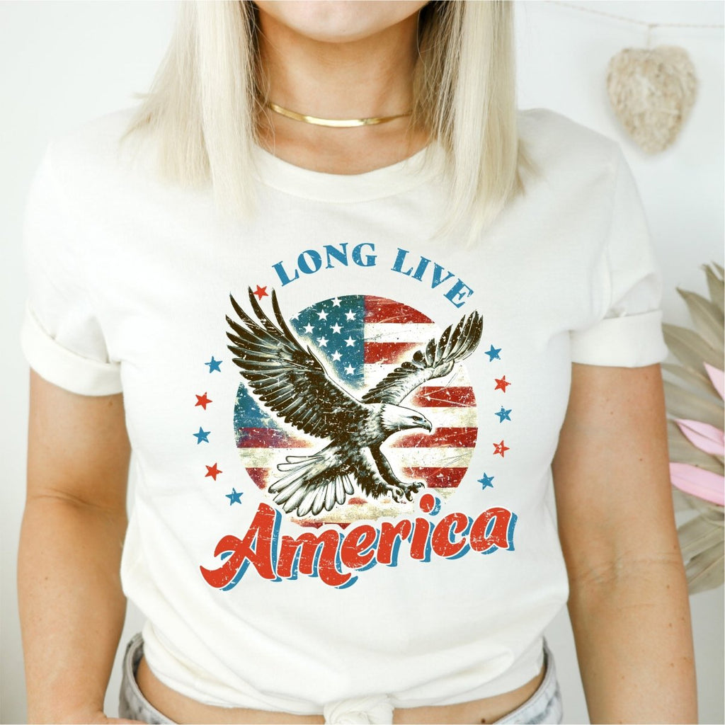 Long Live America Patriotic DTF transfer - PrintPony