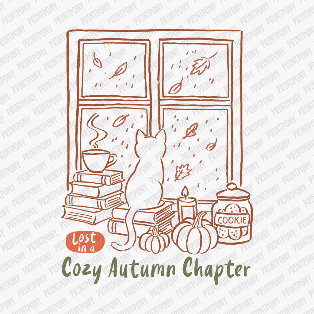 Lost in a Cozy Autumn Chapter - DTF Transfer - PrintPony™