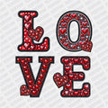Love Faux Rhinestone Valentine's DTF Transfer - PrintPony