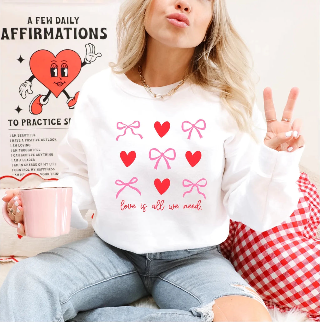 Love Is all We Need | Valentine's Day DTF Transfer - PrintPony