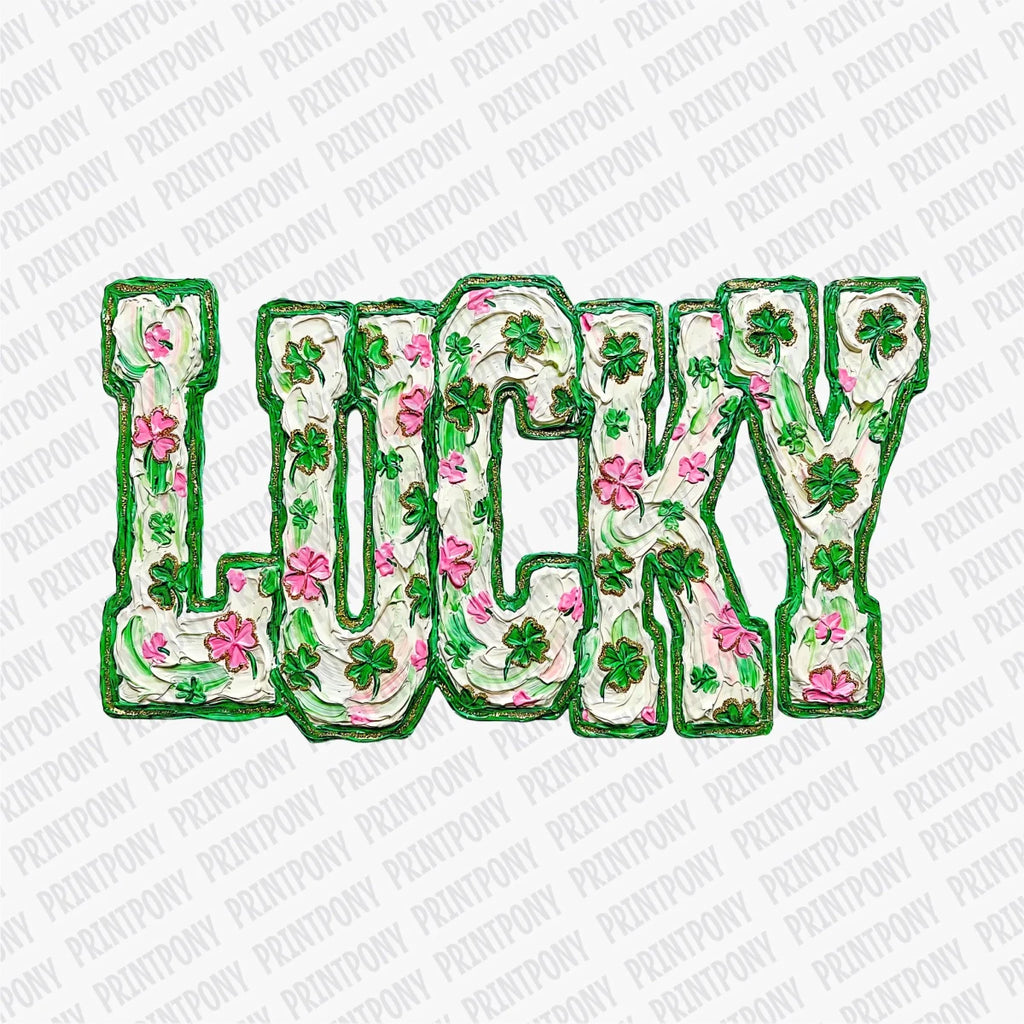 Lucky Brushstroke DTF Transfer - PrintPony