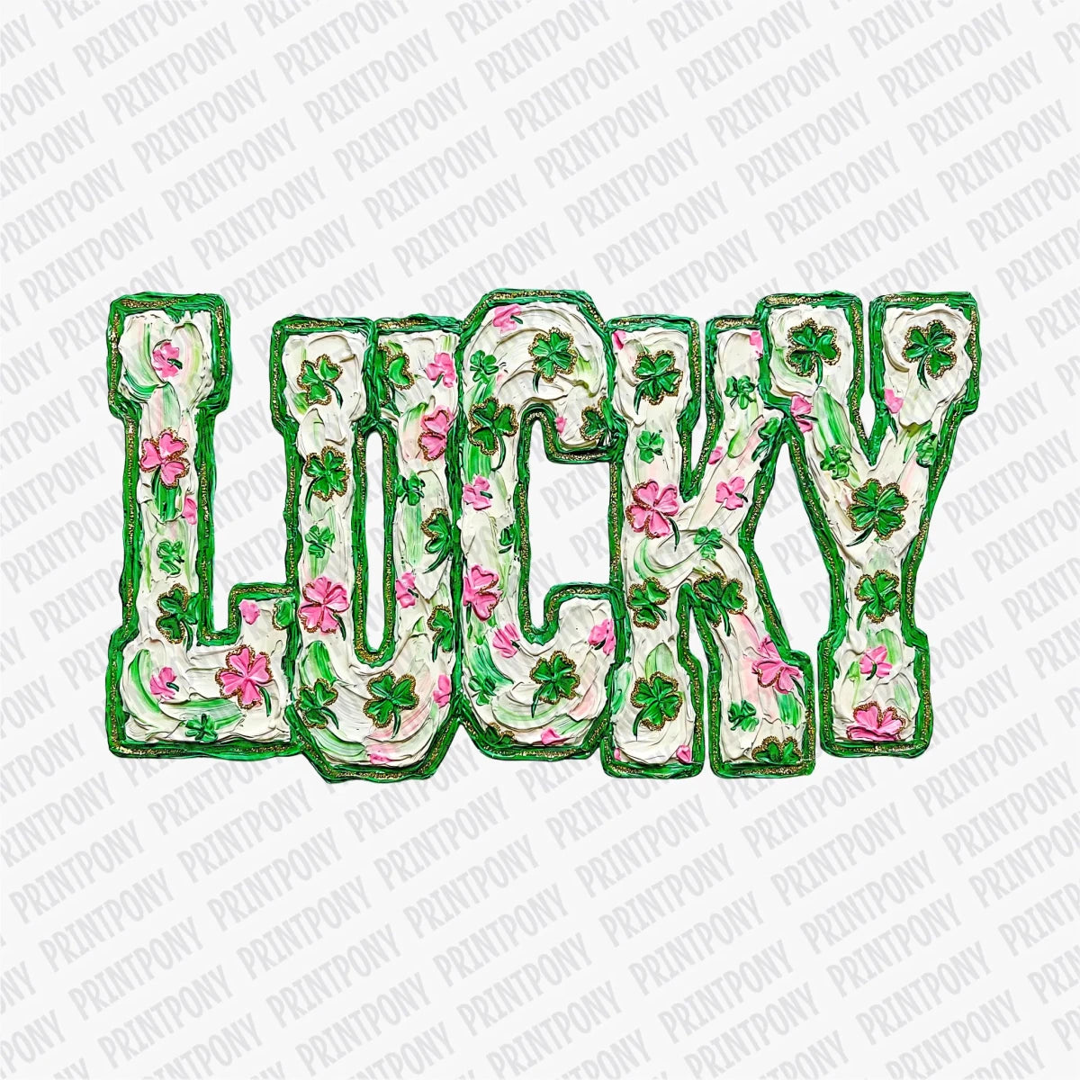 Lucky Brushstroke DTF Transfer - PrintPony