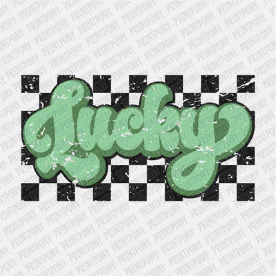 Lucky Checkered St. Patrick's DTF Transfer - Print Pony™