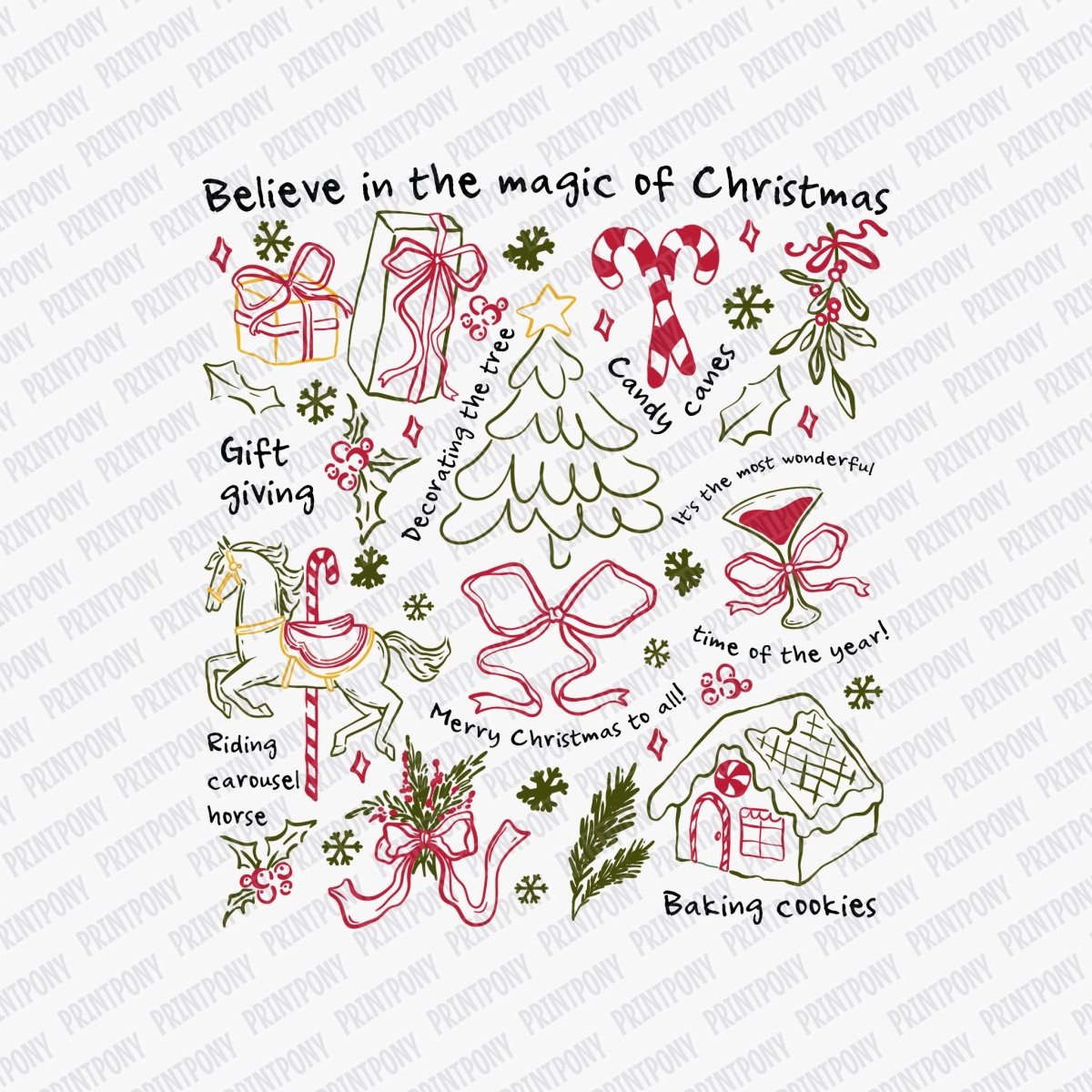 Magic of Christmas DTF transfer - PrintPony