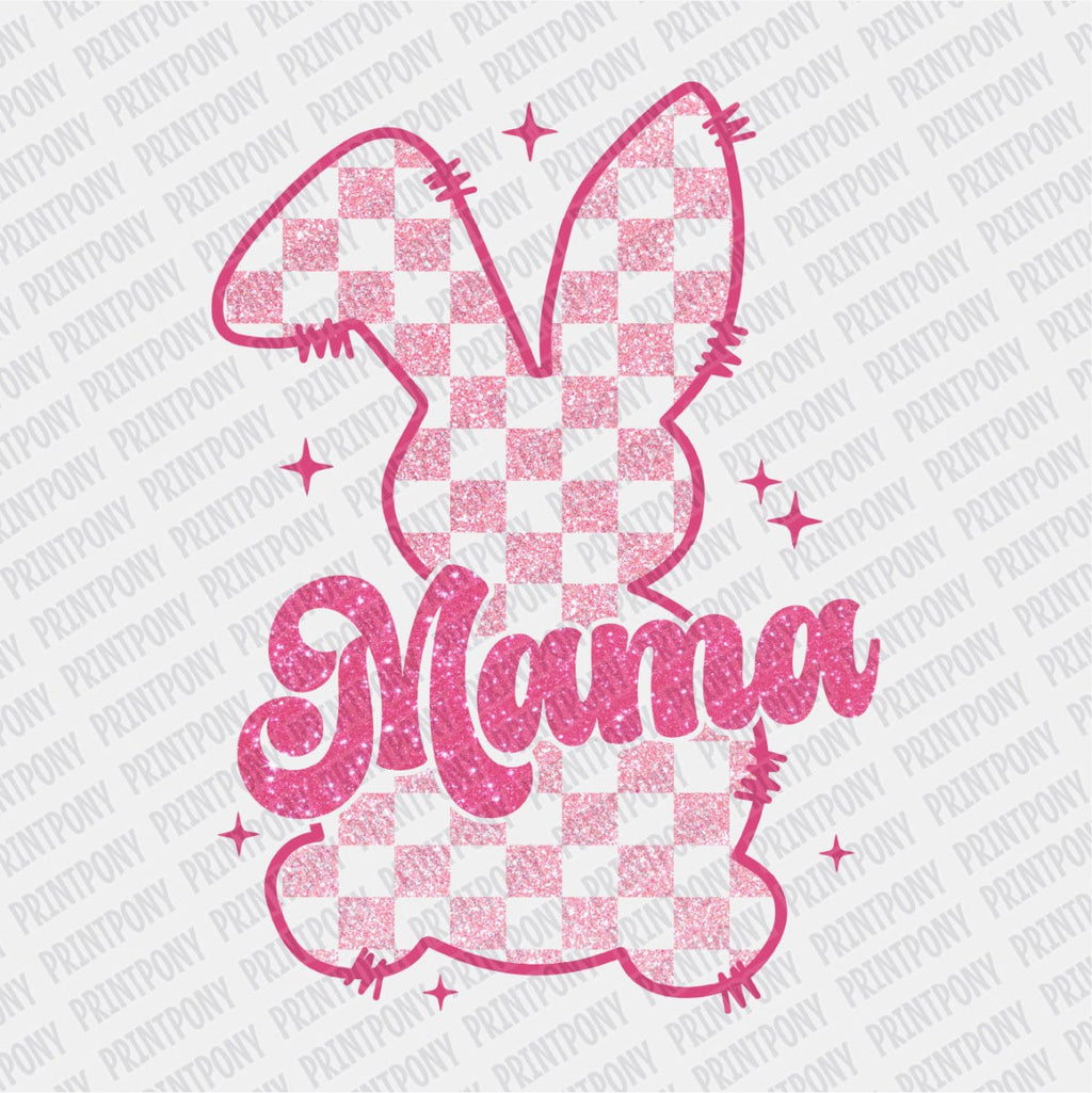 Mama Pink Bunny DTF transfer - PrintPony