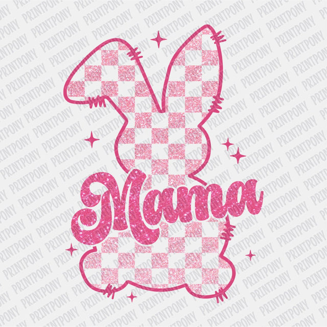 Mama Pink Bunny DTF transfer - Print Pony™