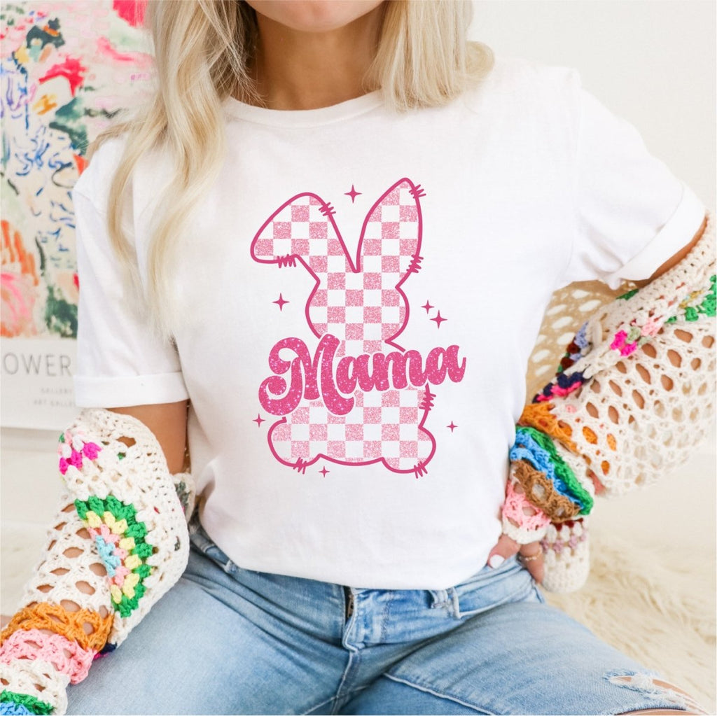Mama Pink Bunny DTF transfer - PrintPony
