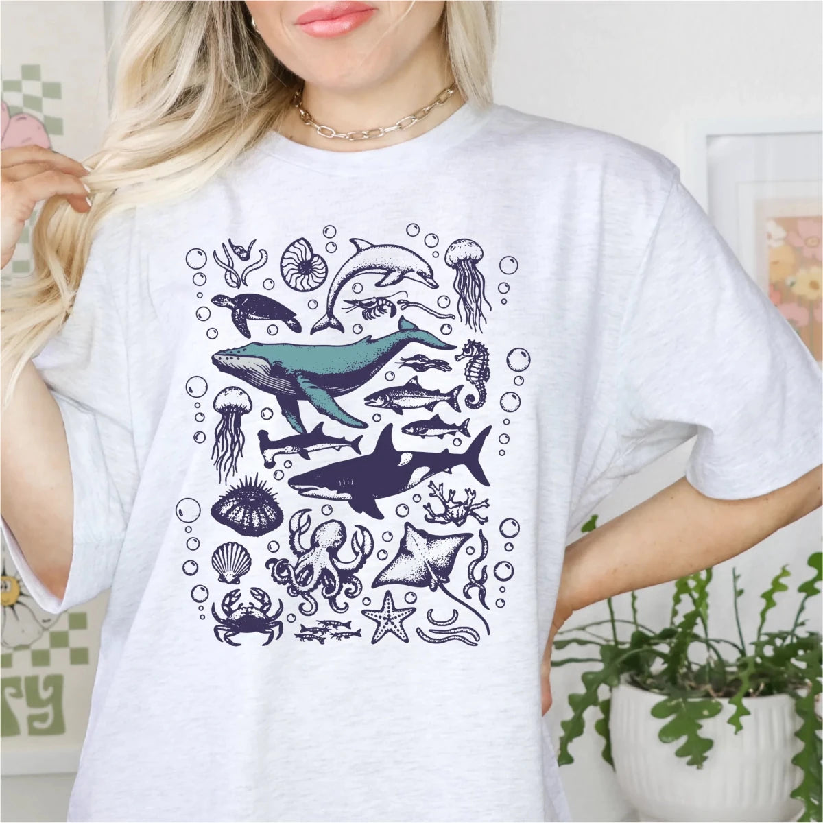 Marine Life Collage DTF Transfer - PrintPony