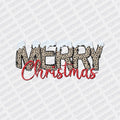 Merry Christmas Cheetah Print DTF transfer - Print Pony‚Äö√ë¬¢