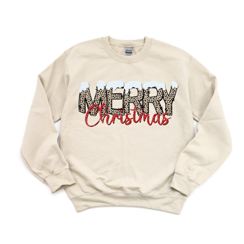 Merry Christmas Cheetah Print DTF transfer - PrintPony¬Æ