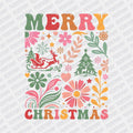 Merry Christmas Floral DTF transfer - Print Pony‚Äö√ë¬¢