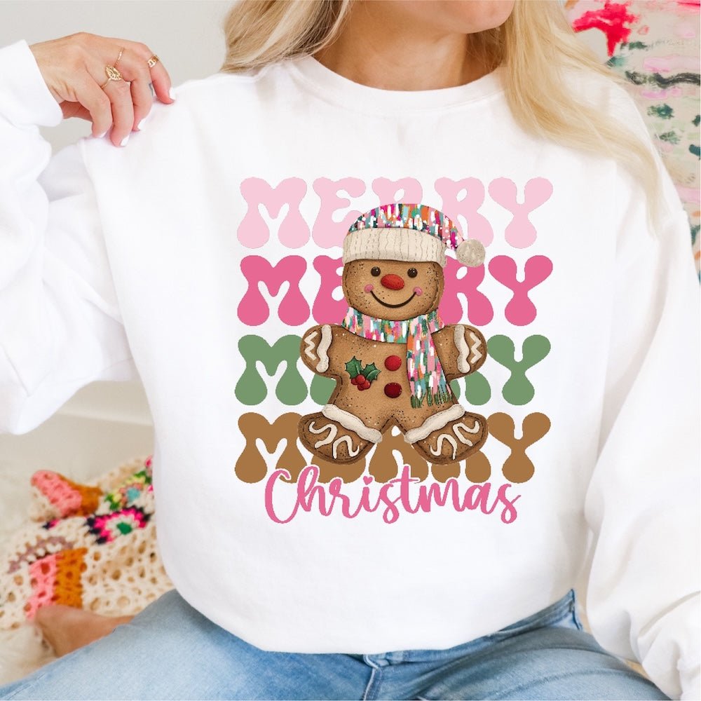 Merry Christmas Gingerbread DTF transfer - PrintPony¬Æ