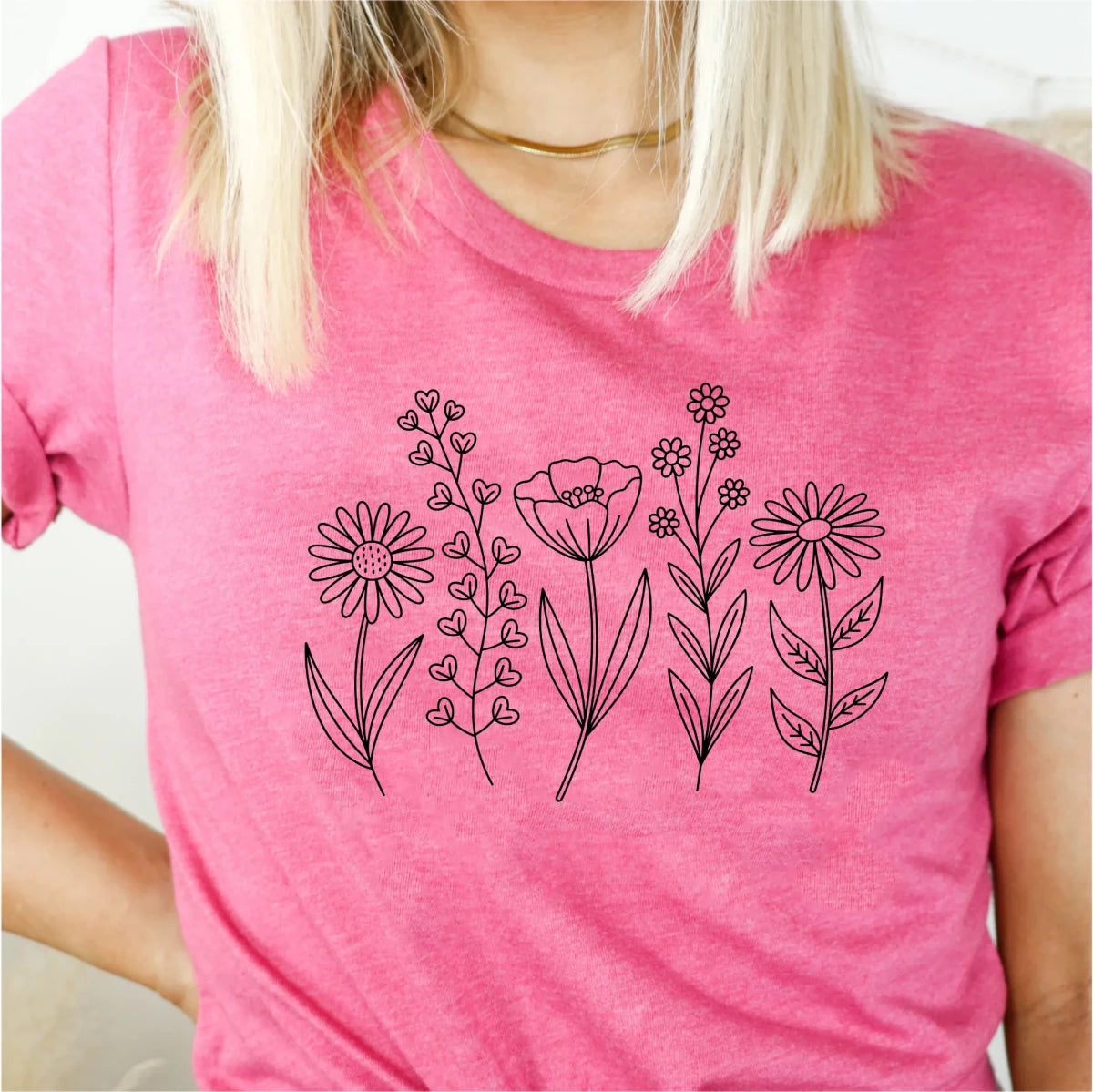 Minimalist Wildflowers DTF Transfer - PrintPony