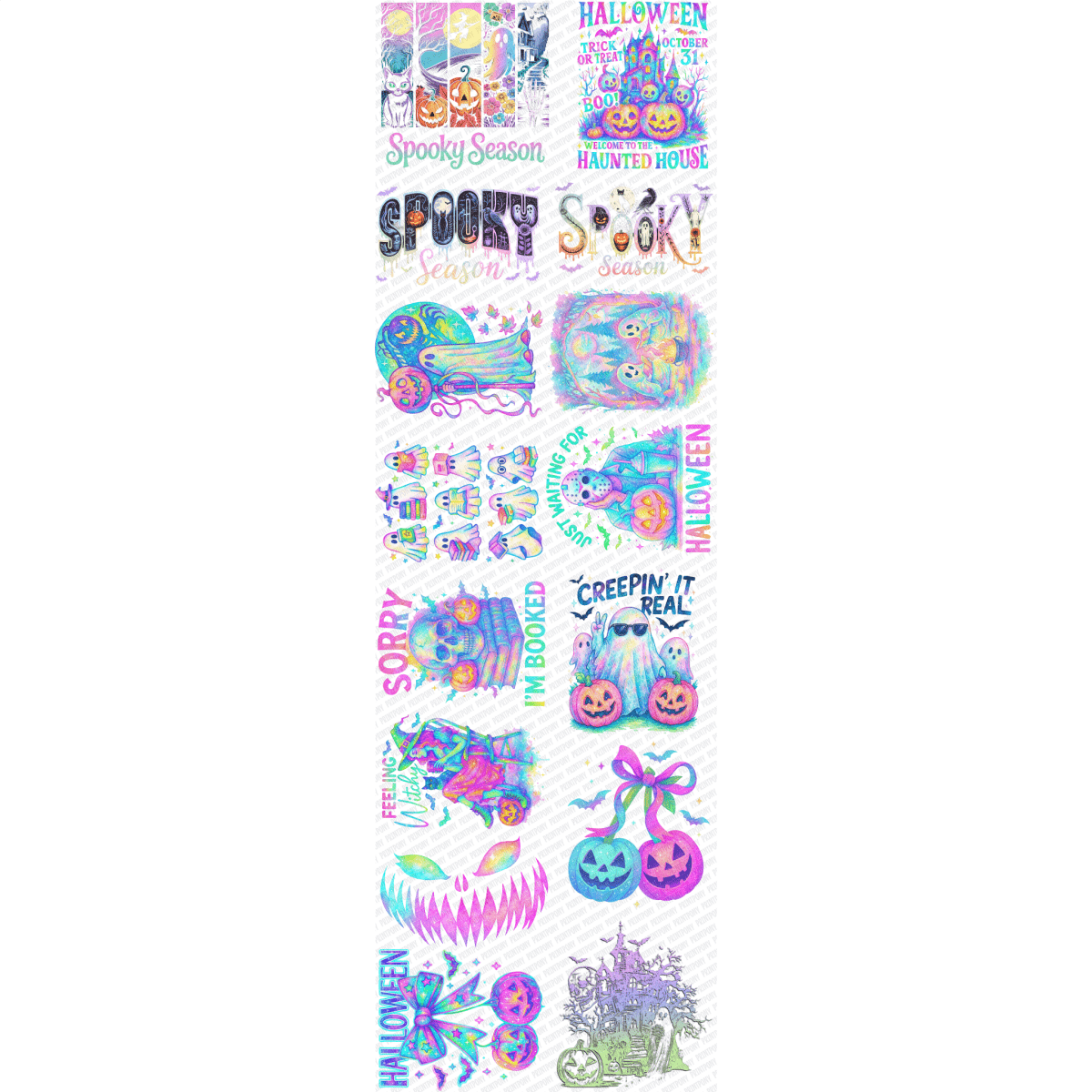 Moonlight Madness Halloween Premade Gang Sheet (22.5" x 72") - PrintPony™