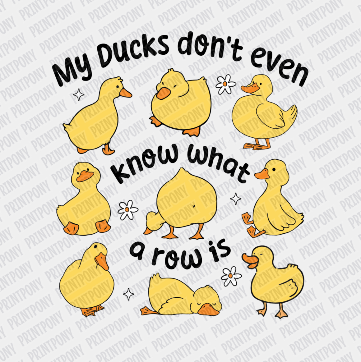 My Ducks don't even Know What a Row Is - DTF Transfer - PrintPony