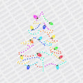 Neon Christmas Tree Lights DTF transfer - Print Pony‚Ñ¢