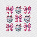New Year Disco Ball with Pink Ribon Coquette - Print Pony‚Ñ¢
