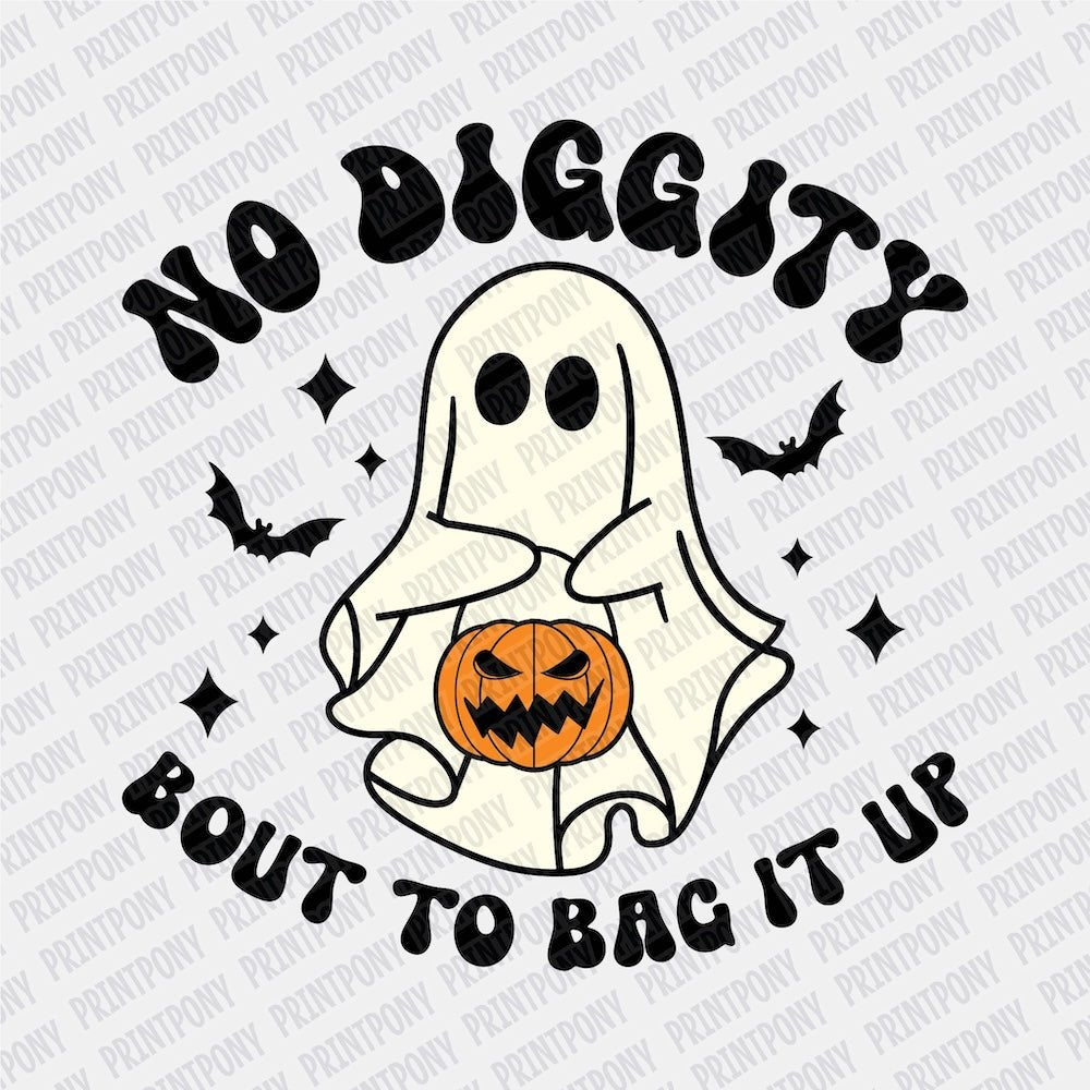 No Diggity, Bout to Bag it up DTF transfer - Print Pony