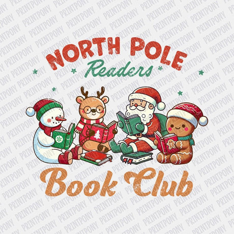 North Pole Book Club DTF transfer - Print Pony‚Ñ¢