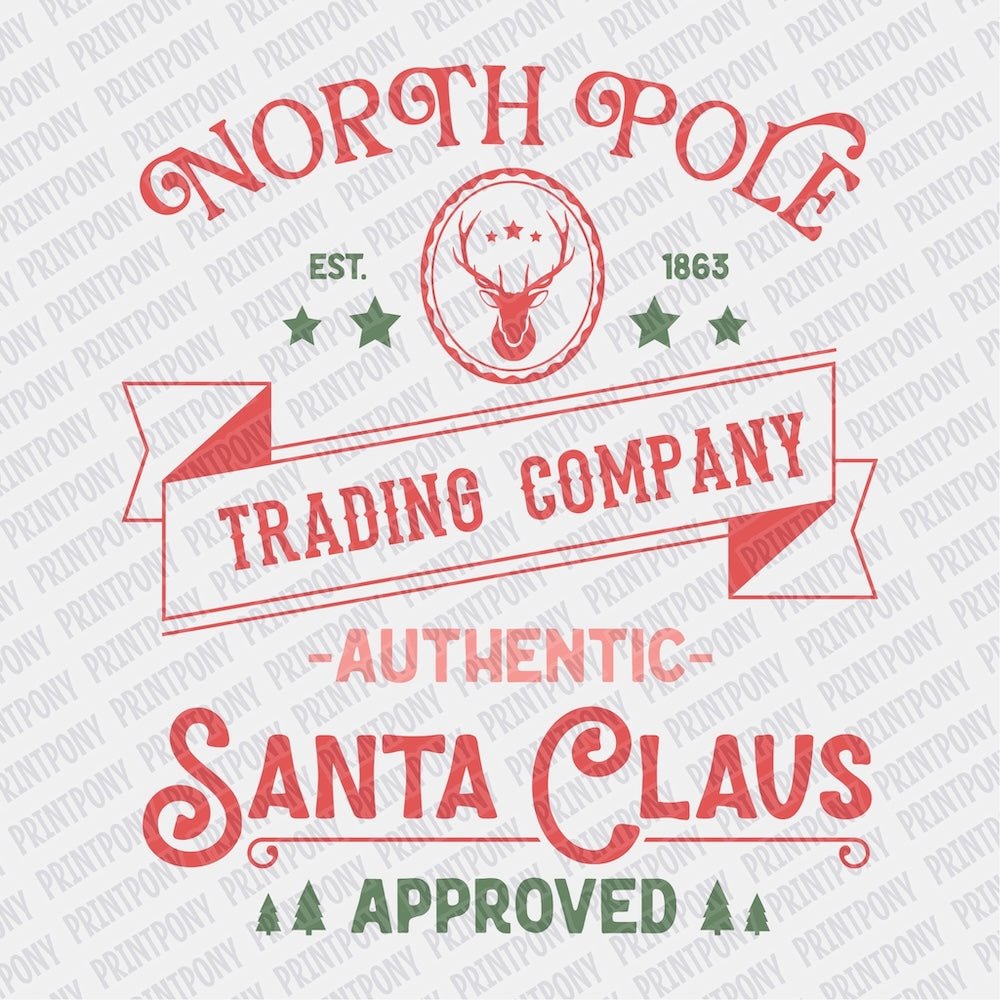 North Pole Trading Company DTF transfer - Print Pony‚Ñ¢
