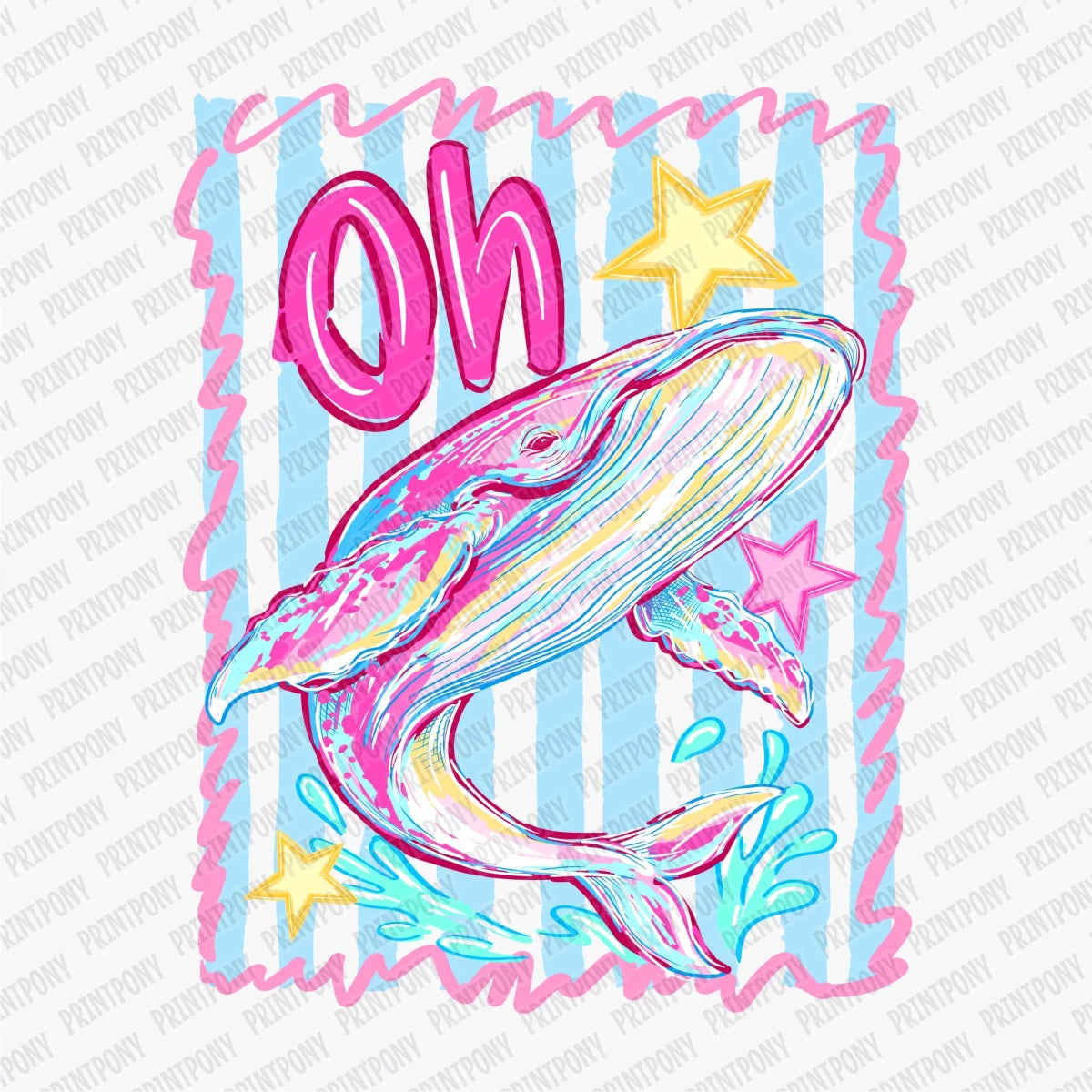 Oh Whale DTF Transfer - PrintPony
