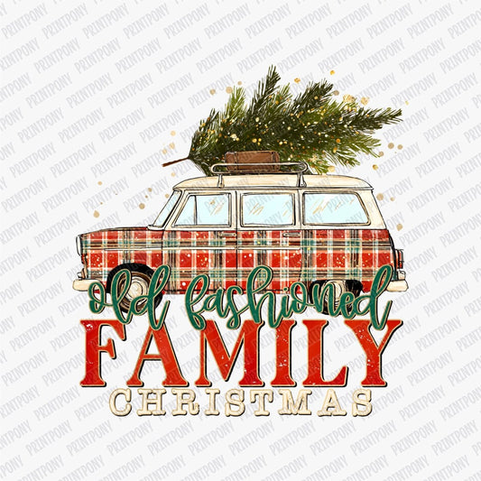 Old Fashioned Family Christmas DTF transfer - PrintPony