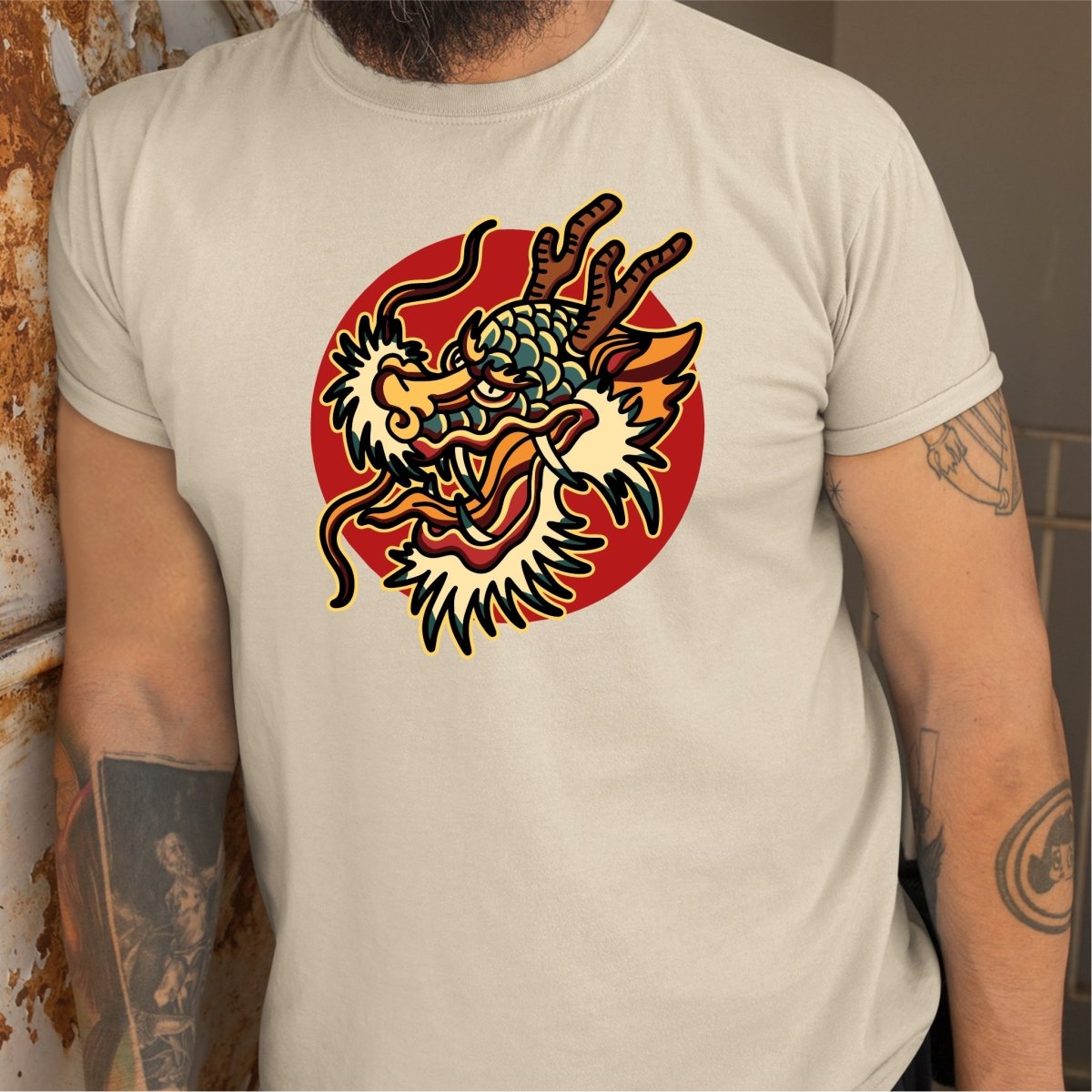 Old School Dragon – Tattoo Flash DTF Transfer - PrintPony®