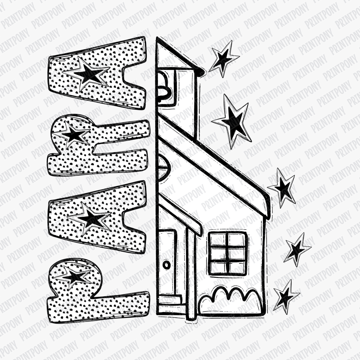 Para Dotted DTF transfer - PrintPony