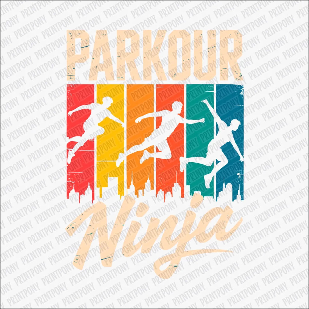 Parkour Ninja Track & Field DTF Transfer - PrintPony