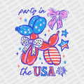 Party in the USA Ballon Dog - DTF transfer - PrintPony