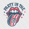 Party in the USA - Patriotic DTF transfer - PrintPony