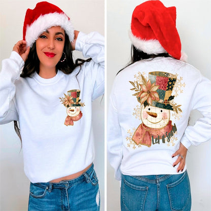 Patchwork Snowman (with Pocket) DTF transfer - PrintPony