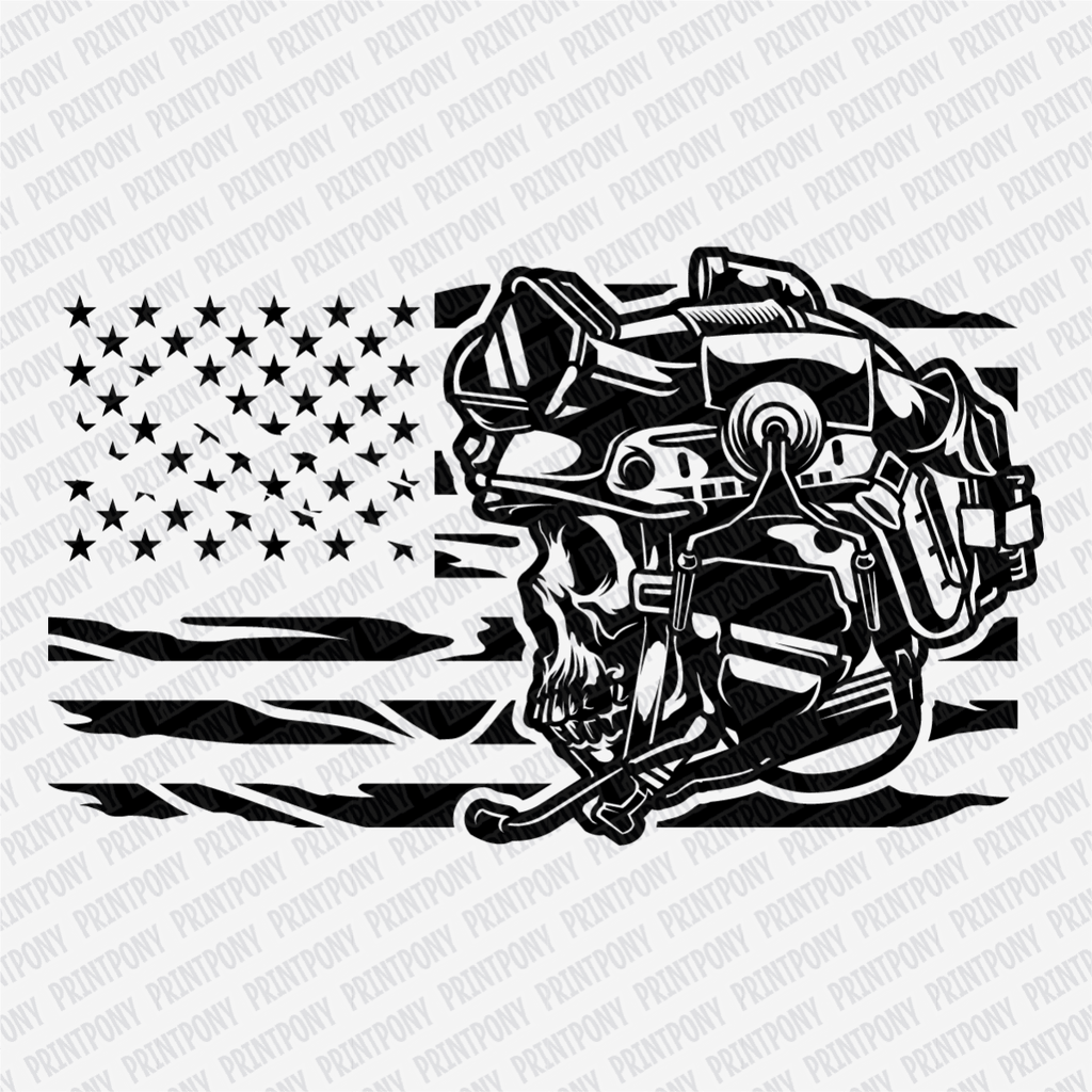 Patriotic Soldier & US Flag DTF Transfer - PrintPony®