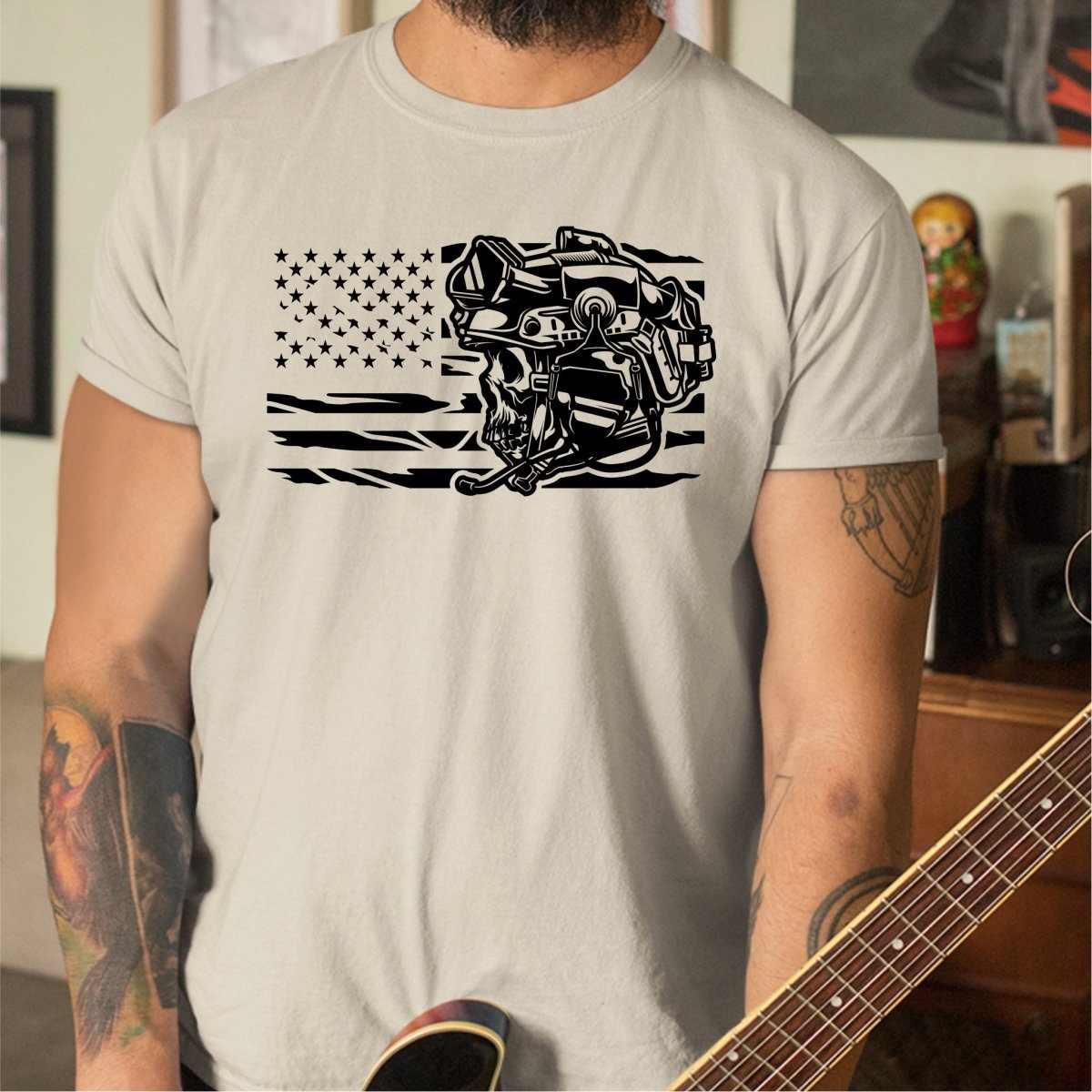 Patriotic Soldier & US Flag DTF Transfer - PrintPony®