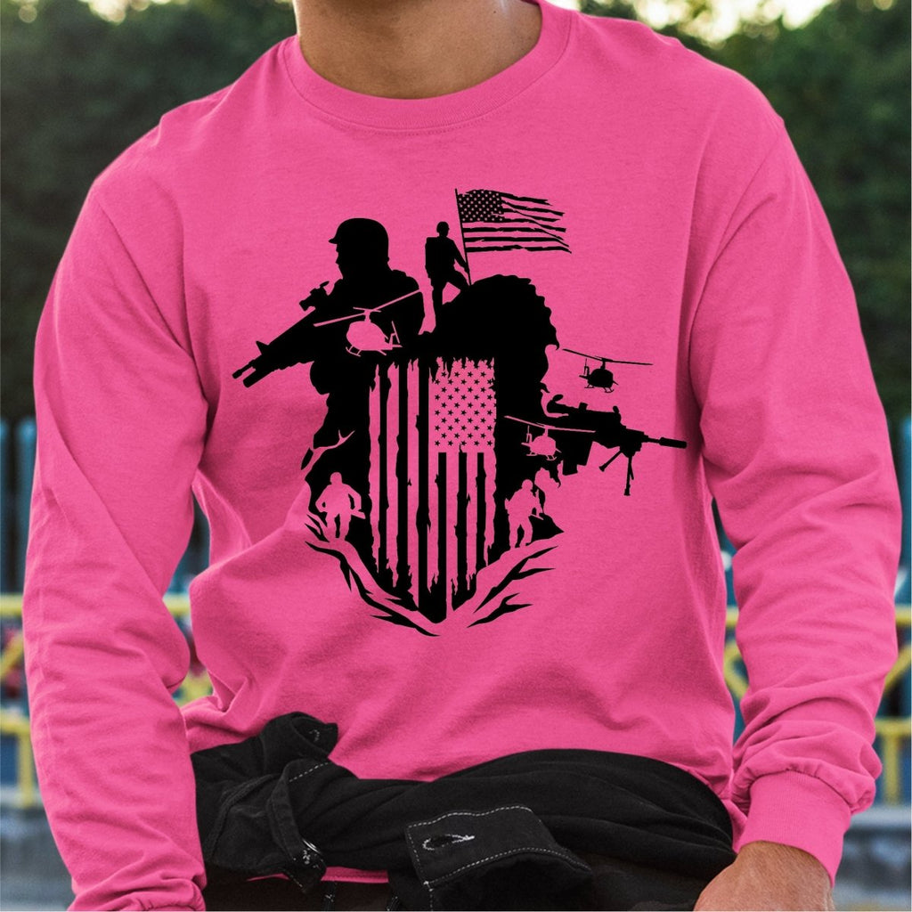Patriotic Soldiers and US Flag DTF Transfer - PrintPony®