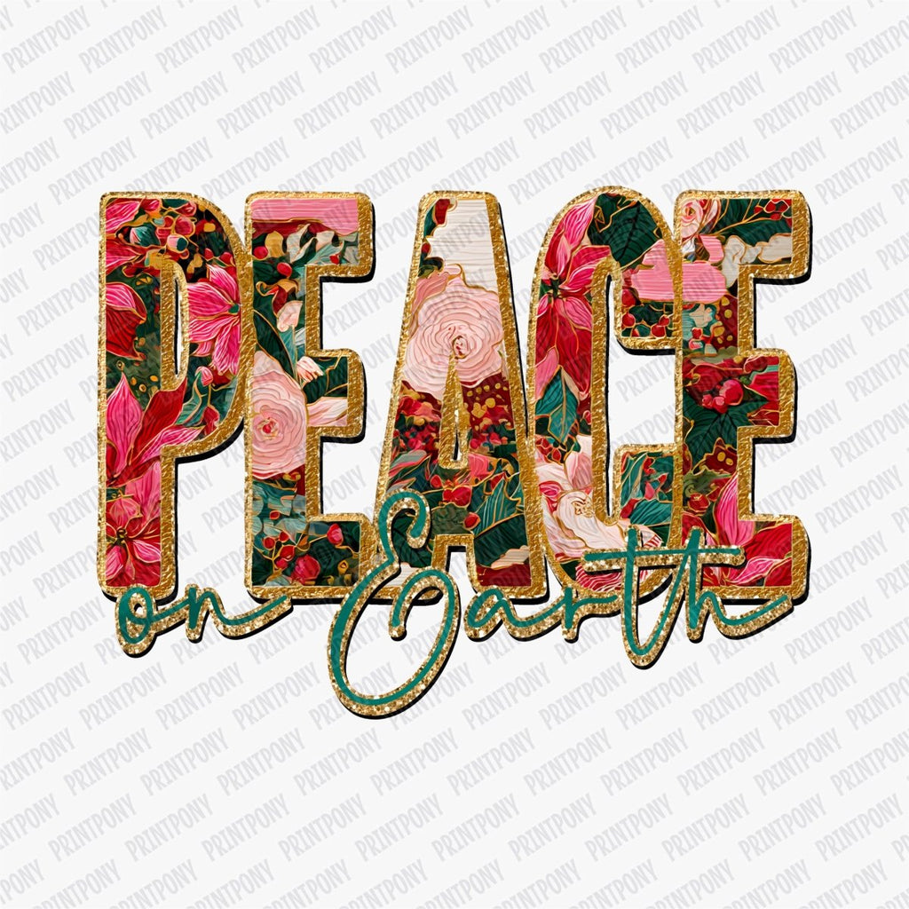 Peace on Earth DTF transfer - PrintPony