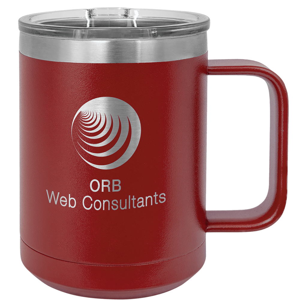 Personalized Custom Engraved 15 oz. Coffee Travel Mugs - PrintPony