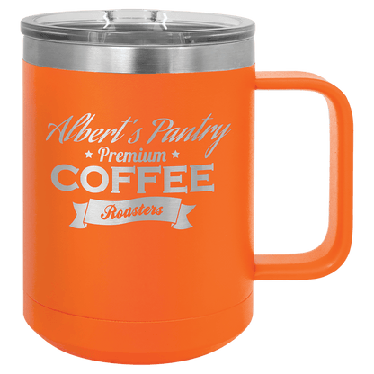 Personalized Custom Engraved 15 oz. Coffee Travel Mugs - PrintPony