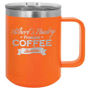 Personalized Custom Engraved 15 oz. Coffee Travel Mugs - Print Pony™