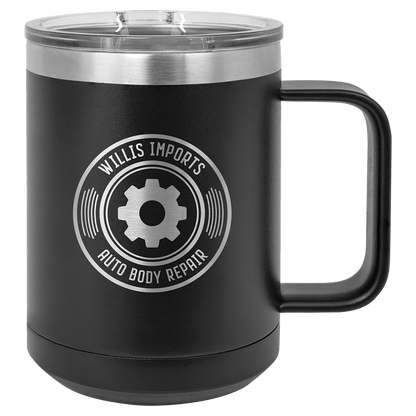 Personalized Custom Engraved 15 oz. Coffee Travel Mugs - PrintPony