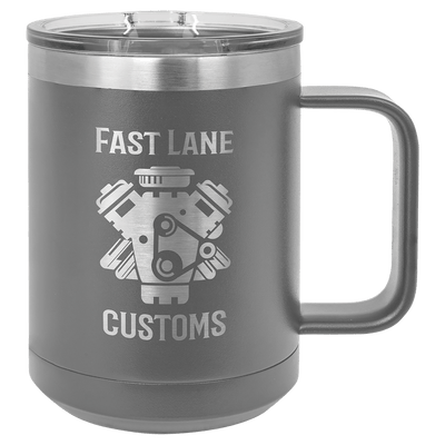 Personalized Custom Engraved 15 oz. Coffee Travel Mugs - Print Pony™