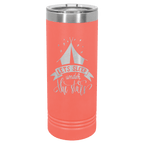 Personalized Custom Engraved 22 oz. Powder - Coated Skinny Tumblers - Print Pony™