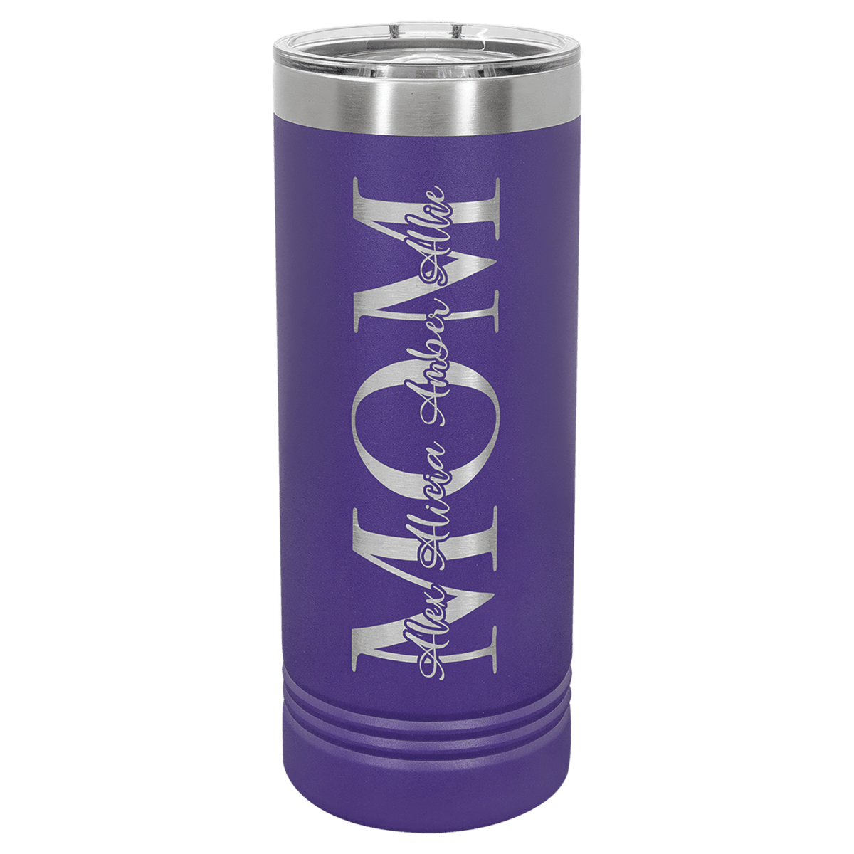 Personalized Custom Engraved 22 oz. Powder - Coated Skinny Tumblers - Print Pony™