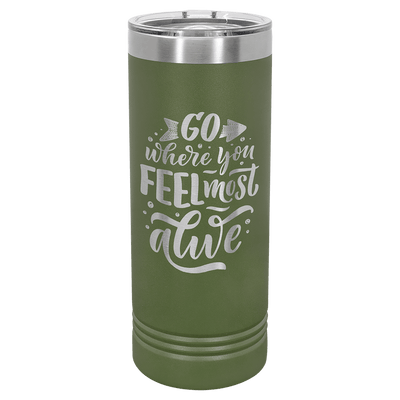 Personalized Custom Engraved 22 oz. Powder - Coated Skinny Tumblers - Print Pony™