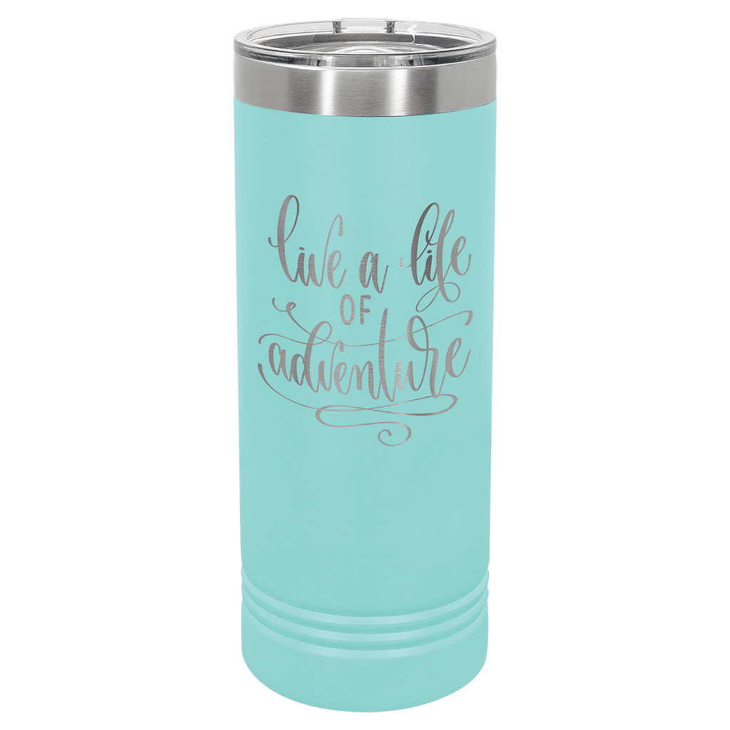 Personalized Custom Engraved 22 oz. Powder - Coated Skinny Tumblers - Print Pony™