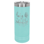Personalized Custom Engraved 22 oz. Powder - Coated Skinny Tumblers - Print Pony™