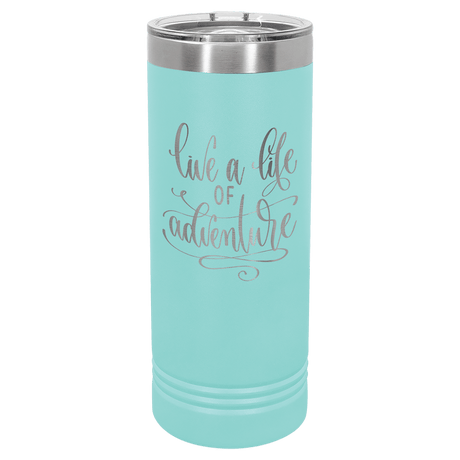 Personalized Custom Engraved 22 oz. Powder - Coated Skinny Tumblers - Print Pony™