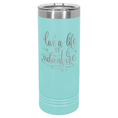 Personalized Custom Engraved 22 oz. Powder - Coated Skinny Tumblers - Print Pony™