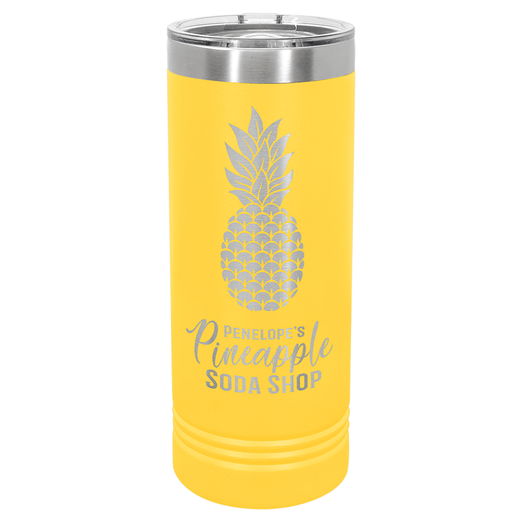Personalized Custom Engraved 22 oz. Powder - Coated Skinny Tumblers - Print Pony™
