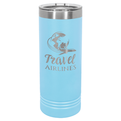 Personalized Custom Engraved 22 oz. Powder - Coated Skinny Tumblers - Print Pony™